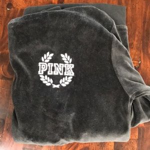 pink velvet hoodie